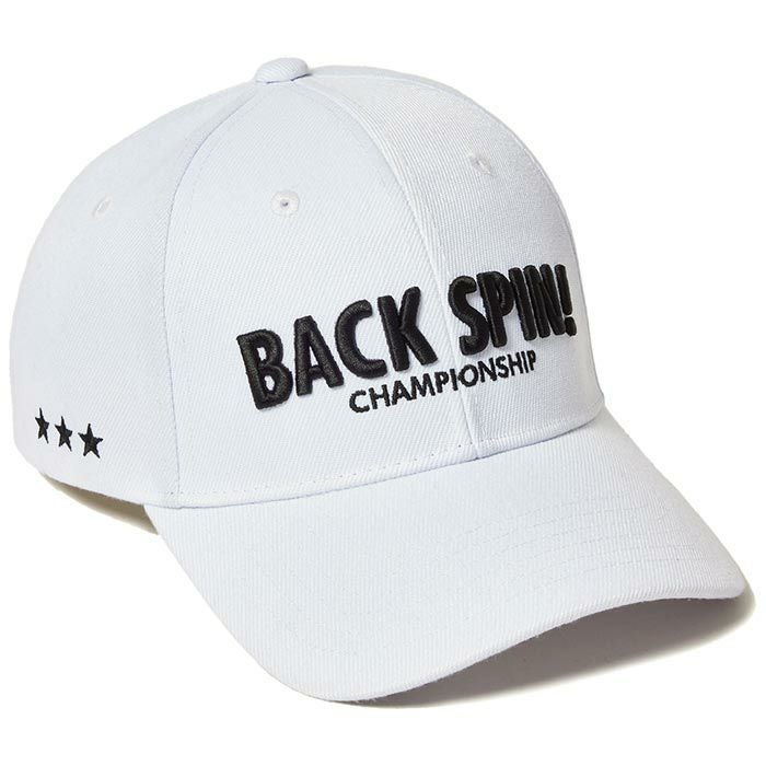 バックスピンゴルフ BACK SPIN! GOLF メンズ 立体ロゴ刺繍 キャップ BSBD01W905 WH ホワイト 2024年モデル
