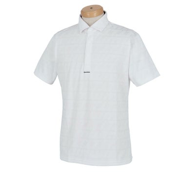 テーラーメイド TaylorMade　メンズ ロゴジャカード UVケア ストレッチ 半袖 ポロシャツ TL387] ホワイト（M19499）