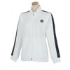 テーラーメイド TaylorMade　レディース ロゴテープ スウェット 長袖 フルジップ トラック ジャケット TL467 ホワイト（M19762）