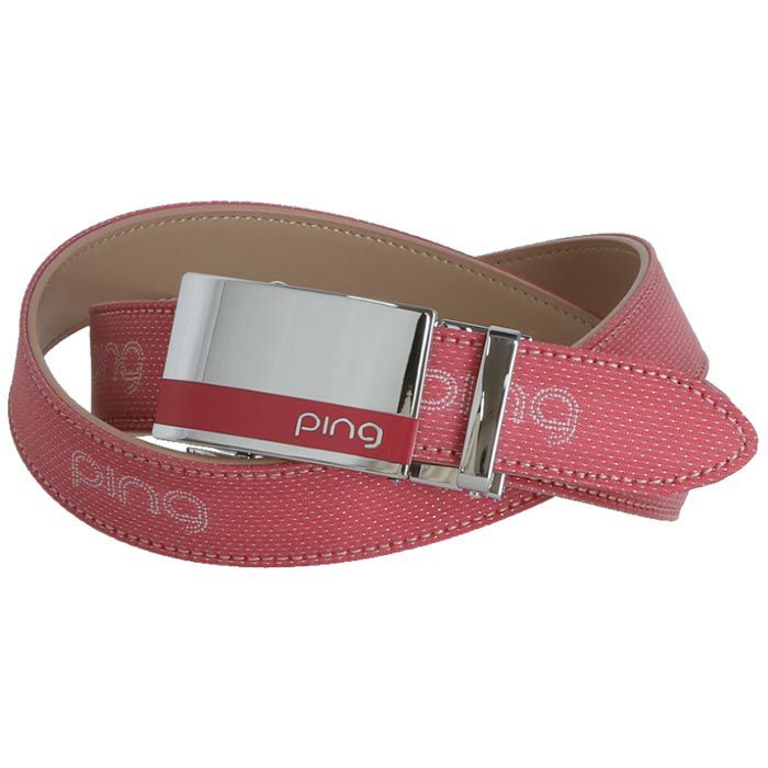 ピン PING ロゴジャガード キーリット バックル レディース ベルト 622-4182100 100 レッド 2024年モデル