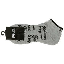 ピン PING　総柄 ロゴジャガード レディース アンクルソックス 622-4186108 022 杢グレー　2024年モデル