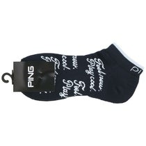 ピン PING　総柄 ロゴジャガード レディース アンクルソックス 622-4186108 120 ネイビー　2024年モデル