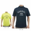 アドミラル Admiral　メンズ 鹿の子 ロゴプリント ストレッチ 半袖 モックネックシャツ ADMA432　2024年モデル