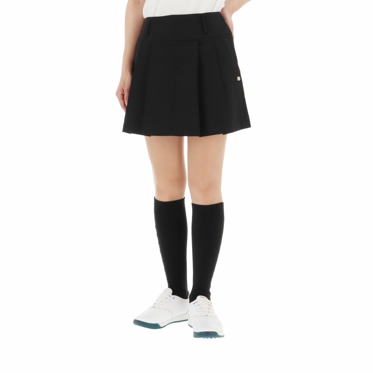 セントアンドリュース St ANDREWS　レディース 撥水 ドビー素材 2WAYストレッチ ボックスプリーツ スカート 043-4134252　2024年モデル ブラック（010）