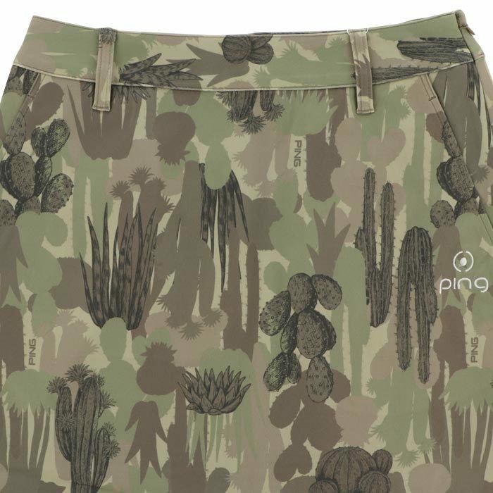 ピン PING　レディース ロゴ刺繍 カモフラ柄プリント ストレッチ スカート 622-4134200　2024年モデル 詳細3