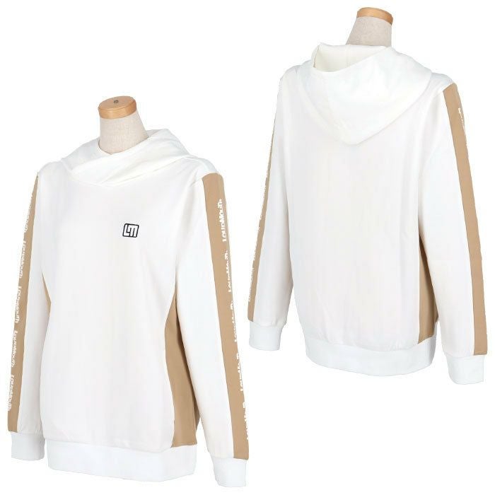 ラウドマウス LOUDMOUTH　レディース ロゴプリント ダンボールニット 配色切替 ストレッチ 長袖 プルオーバー フーディー 772-462 詳細2