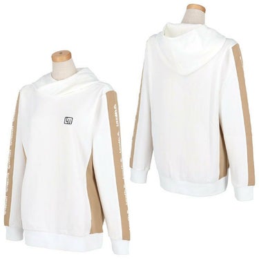 ラウドマウス LOUDMOUTH　レディース ロゴプリント ダンボールニット 配色切替 ストレッチ 長袖 プルオーバー フーディー 772-462 詳細2