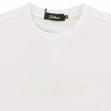 タイトリスト Titleist　メンズ ロゴ刺繍 ジャージ素材 長袖 Vガゼット クルーネック プルオーバー TLPMJ141J　2024年モデル 詳細3