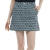 トミー ヒルフィガー ゴルフ　レディース ロゴデザイン 総柄プリント シアサッカー ストレッチ ボックスプリーツ スカート THLA435　2024年モデル サックス（39）