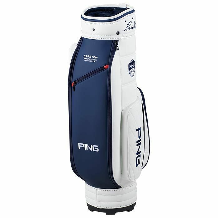 ピン PING　PU クラシック キャディバッグ CB-F2401 37514-01 White/Navy　2024年モデル 詳細1