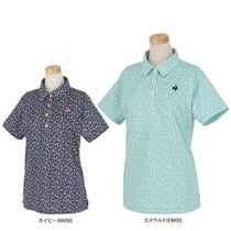 ルコック Le coq sportif レディース マーガレット柄 ストレッチ 半袖 ポロシャツ QGWXJA12 2024年モデル
