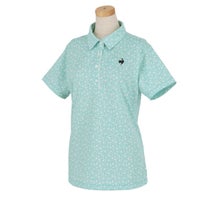 ルコック Le coq sportif　レディース マーガレット柄 ストレッチ 半袖 ポロシャツ QGWXJA12　2024年モデル