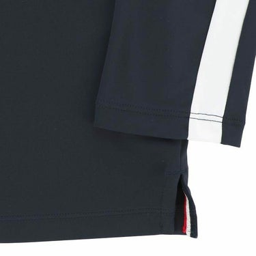 ルコック Le coq sportif　レディース アシンメトリー サイドライン ストレッチ 長袖 ハイネックシャツ QGWXJB00　2024年モデル 詳細5