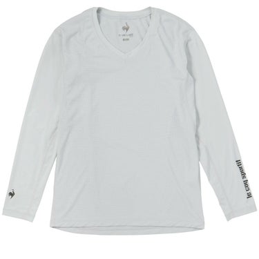 ルコック Le coq sportif　メンズ メッシュ 生地切替 長袖 Vネック アンダーシャツ QGMXJM01　2024年モデル グレー（GY00）