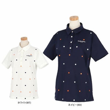 マリクレール marie claire　レディース ロゴモチーフ 飛び柄刺繍 半袖 ポロシャツ 714-634　2024年モデル 詳細1