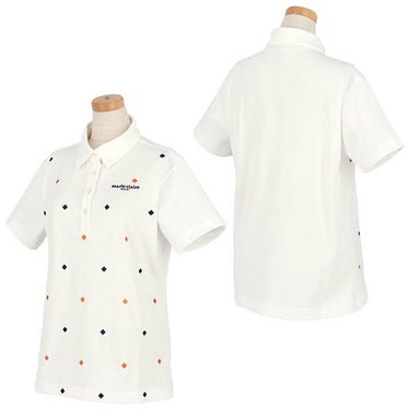 マリクレール marie claire　レディース ロゴモチーフ 飛び柄刺繍 半袖 ポロシャツ 714-634　2024年モデル 詳細2