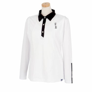 フィラ FILA　レディース ロゴジャガード ノースリーブ ポロシャツ & 長袖 Uネック インナーシャツ 754-540　2024年モデル ホワイト（WT）