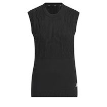 アディダス adidas　レディース ULTIMATE365 ケーブルニット 編地切替 クルーネック ベスト IKJ48　2024年モデル