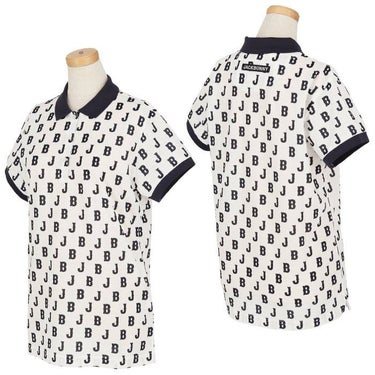 ジャックバニー Jack Bunny!!　レディース モノグラム 総柄 バイカラー 半袖 ポロシャツ 263-4160326　2024年モデル 詳細2