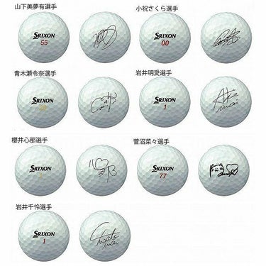 スリクソン Z-STAR XV / Z-STAR ダイヤモンド 2023 JLPGAツアー 勝率No.1記念 優勝選手サインボールアソートBOX 1箱（7球入り） 詳細2