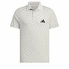 アディダス adidas　メンズ ロゴデザイン 総柄ジャカード 半袖 ポロシャツ IKJ53　2024年モデル ホワイト（IN2794）