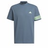 アディダス adidas　メンズ スリーストライプス メッシュ 生地切替 半袖 モックネックシャツ IKK67　2024年モデル プリラブドインク（IN9054）