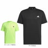アディダス adidas　メンズ ロゴデザイン ジャガード 半袖 モックネックシャツ IKK69　2024年モデル