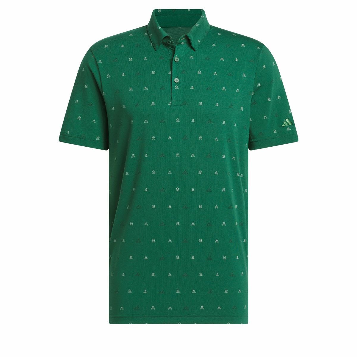 アディダス adidas　メンズ GO-TO 総柄 モノグラムプリント 半袖 ポロシャツ JMS65　2024年モデル カレッジグリーン（IS7334）