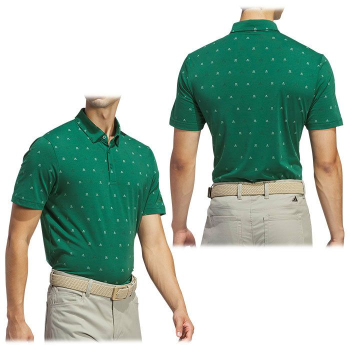 アディダス adidas　メンズ GO-TO 総柄 モノグラムプリント 半袖 ポロシャツ JMS65　2024年モデル 詳細2