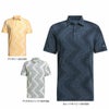 アディダス adidas　メンズ 総柄プリント ヘリンボーン 半袖 ポロシャツ KOW34　2024年モデル