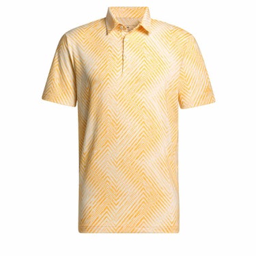 アディダス adidas　メンズ 総柄プリント ヘリンボーン 半袖 ポロシャツ KOW34　2024年モデル アイボリー（IU4389）