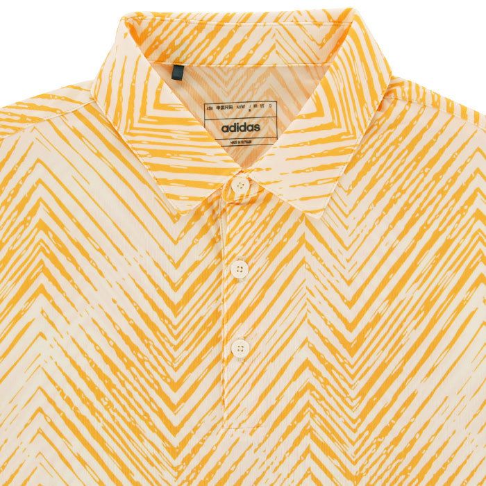 アディダス adidas　メンズ 総柄プリント ヘリンボーン 半袖 ポロシャツ KOW34　2024年モデル 詳細3