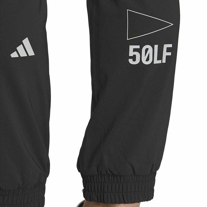 アディダス adidas　メンズ ロゴデザインプリント ストレッチ テーパード 9分丈 ジョガーパンツ IKK85　2024年モデル 詳細5