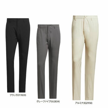 アディダス adidas　メンズ 撥水 ロゴプリント 4WAYストレッチ テーパード ロングパンツ KOW26　2024年モデル [裾上げ対応1●] 詳細1