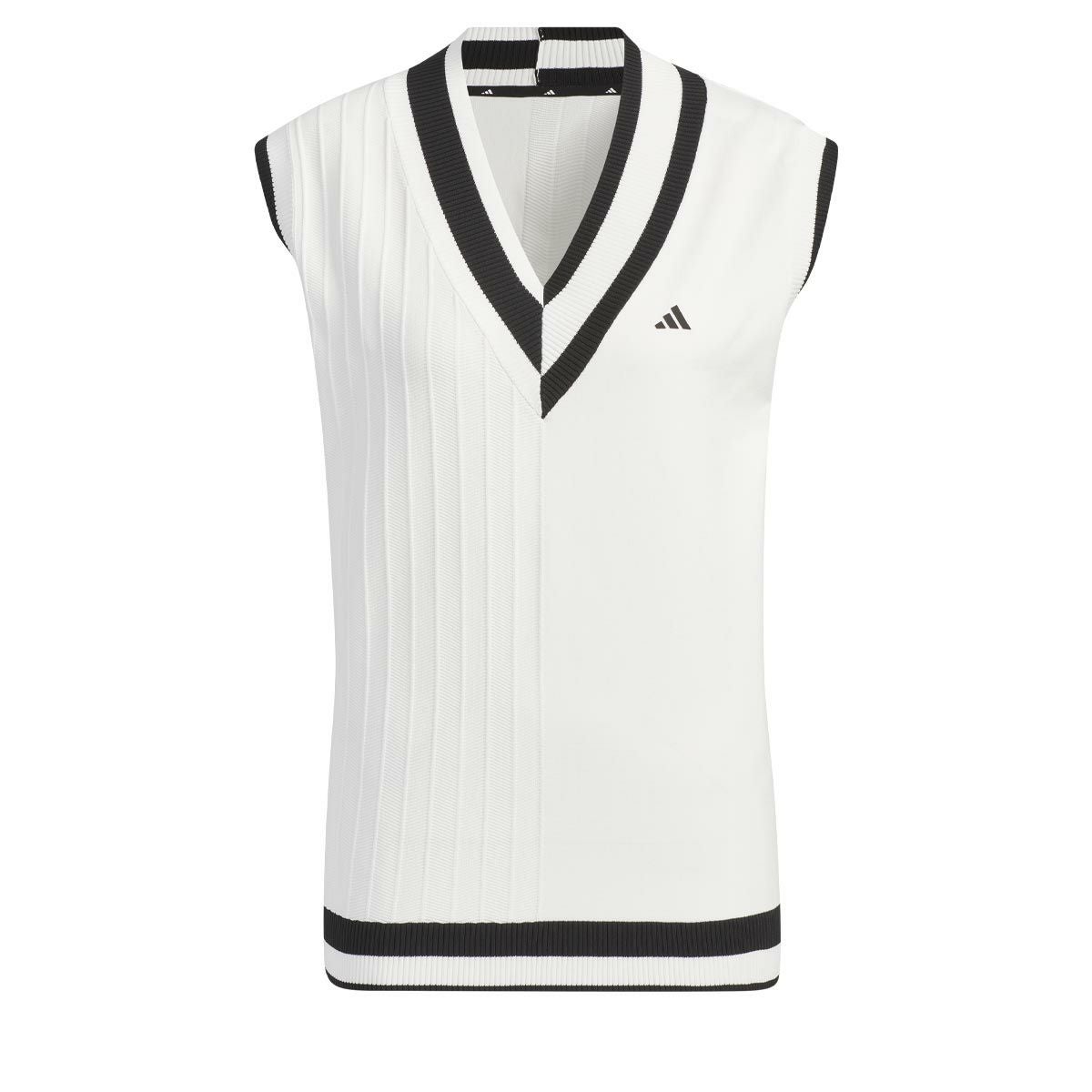アディダス adidas レディース マルチパターン 編地切替 Vネック ニット ベスト IKK53 2024年モデル