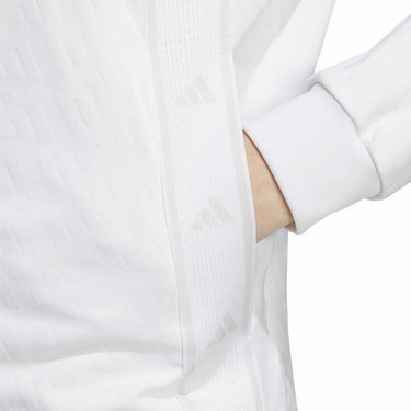 アディダス adidas　レディース UVケア 生地切替 ストレッチ 長袖 フルジップ フーディー IKK63　2024年モデル 詳細5