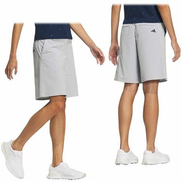 アディダス adidas　レディース サッカーストライプ柄 4WAYストレッチ カーゴポケット付き ショートパンツ JTS42　2024年モデル 詳細2