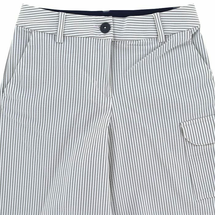 アディダス adidas　レディース サッカーストライプ柄 4WAYストレッチ カーゴポケット付き ショートパンツ JTS42　2024年モデル 詳細3