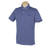 タイトリスト Titleist　メンズ ダイヤ柄 ジャカード 半袖 ボタンダウン ポロシャツ TLPMS115J　2024年モデル