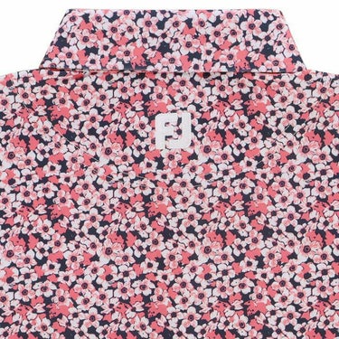 フットジョイ FootJoy　メンズ ロゴ刺繍 総柄 フラワープリント 4WAYストレッチ 半袖 ボタンダウン ポロシャツ FJ-S24-S12　2024年モデル 詳細4