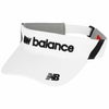 ニューバランスゴルフ　WORLD サイドライン ツイル メンズ サンバイザー 012-4987008 030 ホワイト　2024年モデル ホワイト（030）