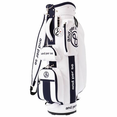 アンパスィ and per se　ロゴデザイン キャンバス キャディバッグ AUS7204 10 ホワイト　2024年モデル ホワイト（10）