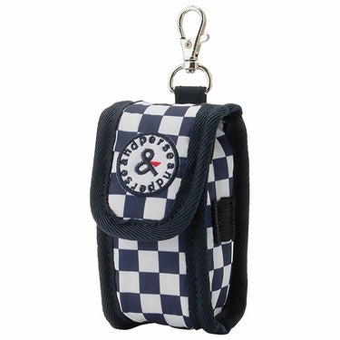 アンパスィ and per se　ロゴワッペン ボールポーチ AUS7324 13 ホワイト×ネイビー ホワイト×ネイビー（13）