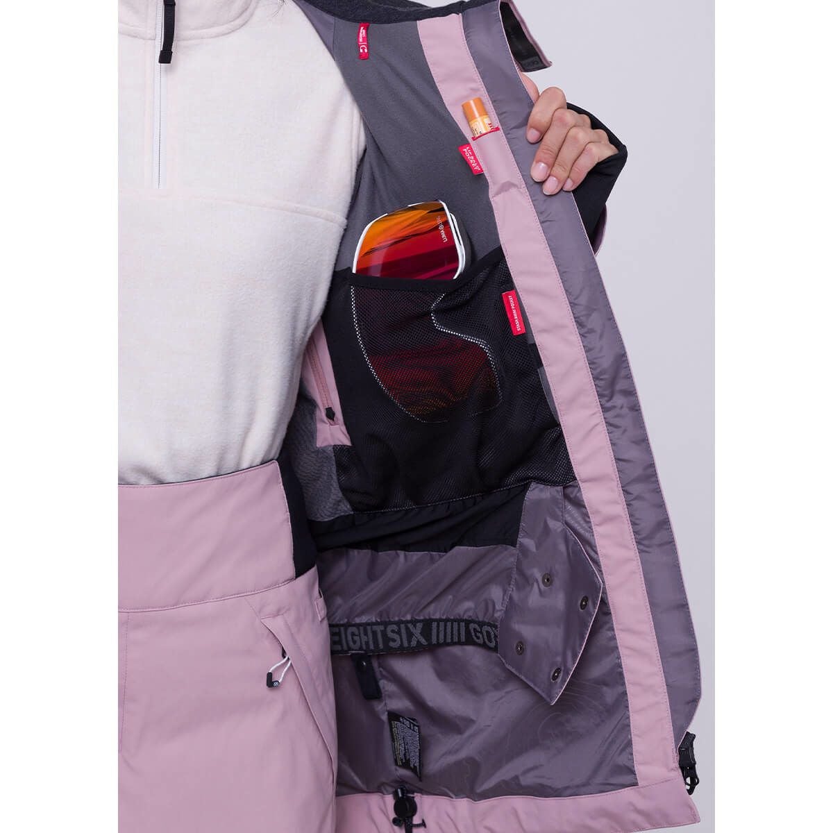 シックスエイトシックス 686　スキーウェア ゴアテックス ジャケット GORE-TEX SKYLINE SHELL JACKET M2W301 2023-2024 DUSTY MAUVE 詳細9