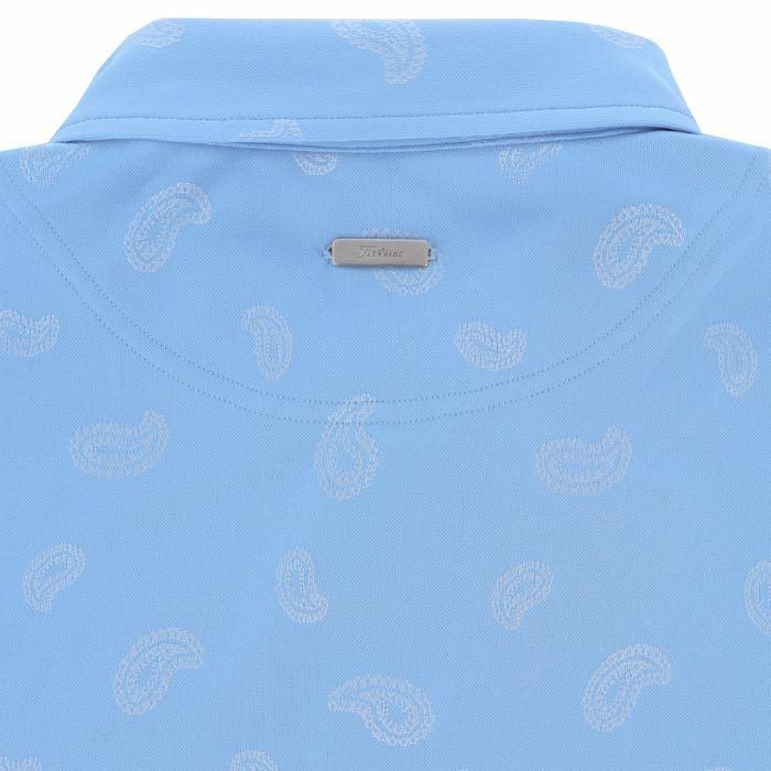 タイトリスト Titleist　メンズ ロゴ刺繍 ペイズリージャカード 半袖 ボタンダウン ポロシャツ TLPMS120J　2024年モデル 詳細4