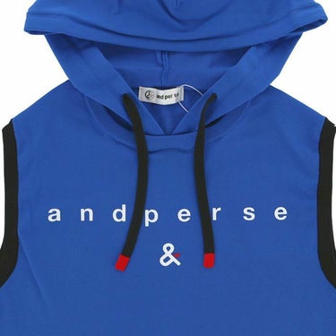 アンパスィ and per se　レディース 配色切替 軽量 フード付き ニット ベスト AFS2004A1　2024年モデル 詳細3