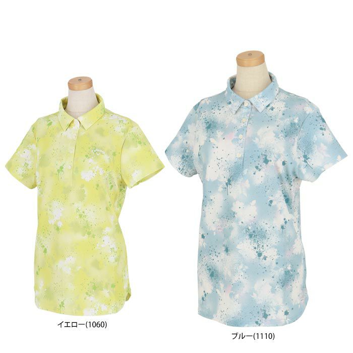 CallaWay キャロウェイ 花柄 フローラル ドライ 半袖 ポロシャツ L/マルチ レディース ゴルフ Callaway（キャロウェイ） レディース ゴルフウェア 半袖シャツ 春 夏