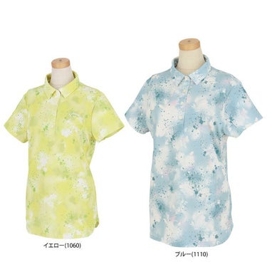 キャロウェイ Callaway　レディース 鹿の子 総柄 スプレーフラワープリント 半袖 ポロシャツ C24134219　2024年モデル 詳細1