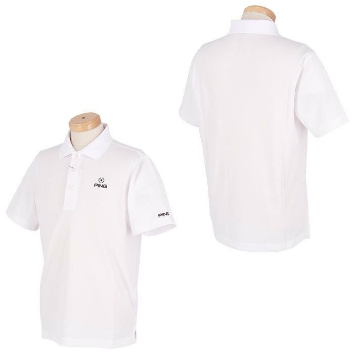 ピン PING　メンズ ロゴ刺繍 リブ衿 半袖 ポロシャツ 621-4160103　2024年モデル 詳細2