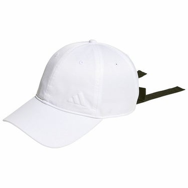 アディダス adidas　レディース スリーストライプス リボン キャップ IKK40 IK9753 ホワイト　2024年モデル ホワイト（IK9753）